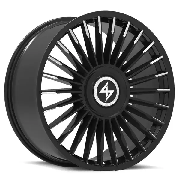Certifié Sentali Luxx Royale 22x9 5x112 / 5x114.3 30 73.1 Gloss Black Milled Tips