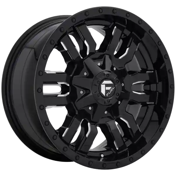 FUEL OFF-ROAD D595 SLEDGE 18X9 8X165.1 20 125.1 GLOSS BLACK MILLED Prix Choc