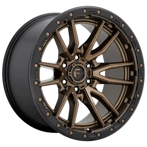 FUEL OFF-ROAD D681 REBEL 18X9 6X139.7 -12 106.1 MATTE BRONZE BLACK BEAD RING Must-Have