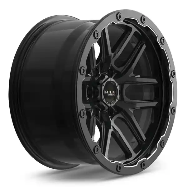 Garantie Incluse RTX Volcano 18x9.5 6x135 -10 87.1 Gloss Black Milled Edge