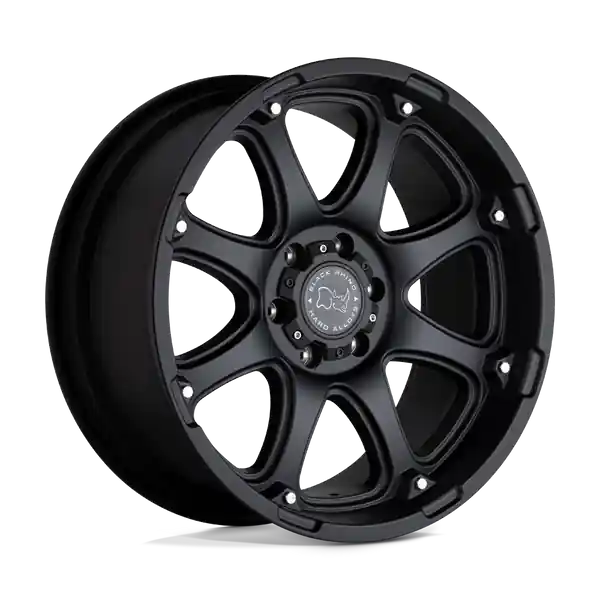Black Rhino Glamis 18x9 6x139.7 -12 112.1 Matte Black Vente Flash