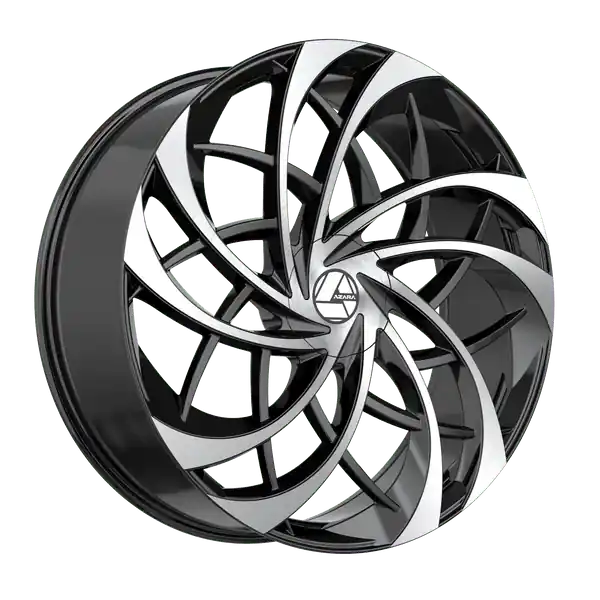 Meilleur Choix Azara AZA-540BM 22x9.5 5x115 / 5x120 15 74.1 Gloss Black Machined