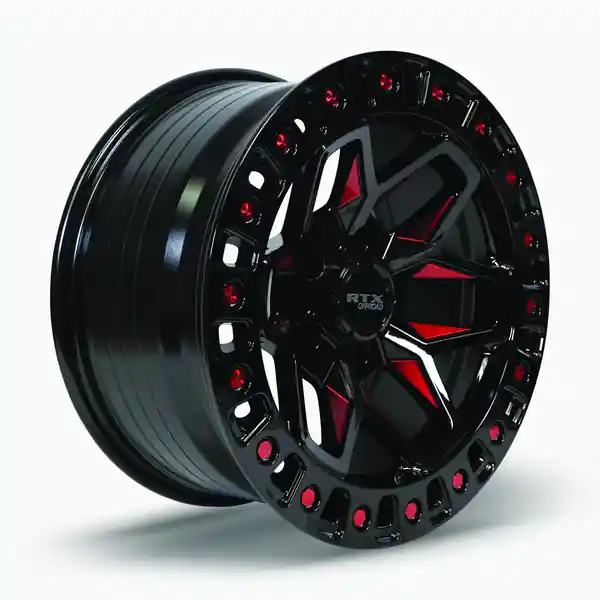 Prix Cassé RTX Zion 20x9 5x127 -15 71.5 Black Milled Red