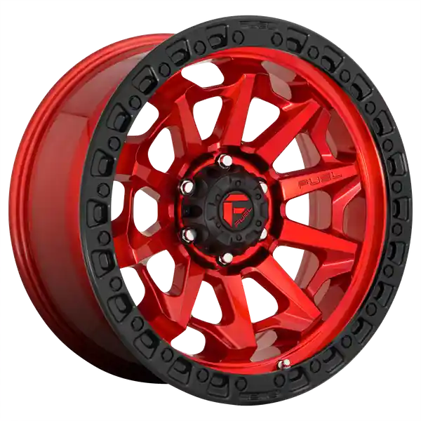 FUEL OFF-ROAD D695 COVERT 17X9 8X180 1 124.2 CANDY RED BLACK BEAD RING En Vogue