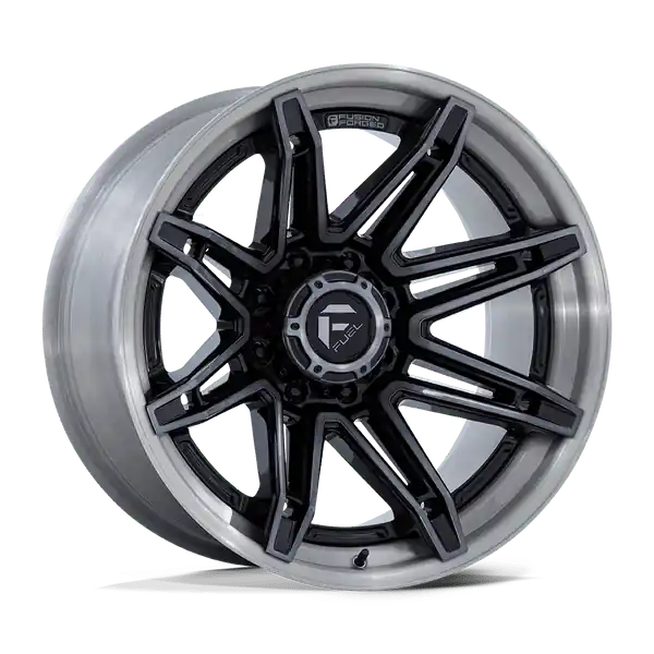 Fuel 1PC Fc401 Brawl 20x10 8x165.1 -18 125.1 Gloss Black With Brushed Gray Tint Face & Lip Tendance