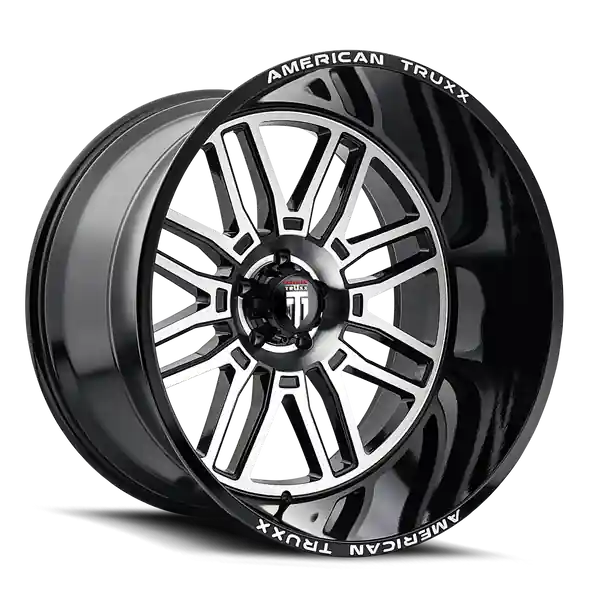 Édition Limitée American Truxx Restless At1915 24x14 6x139.7 -76 106 Gloss Black Machined