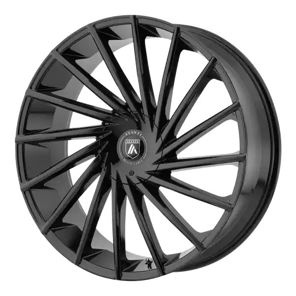 Asanti Wheels Black Label Abl-18 Matar 22x9 6x135 / 6x139.7 15 106.1 Gloss Black Expédié Aujourd’hui
