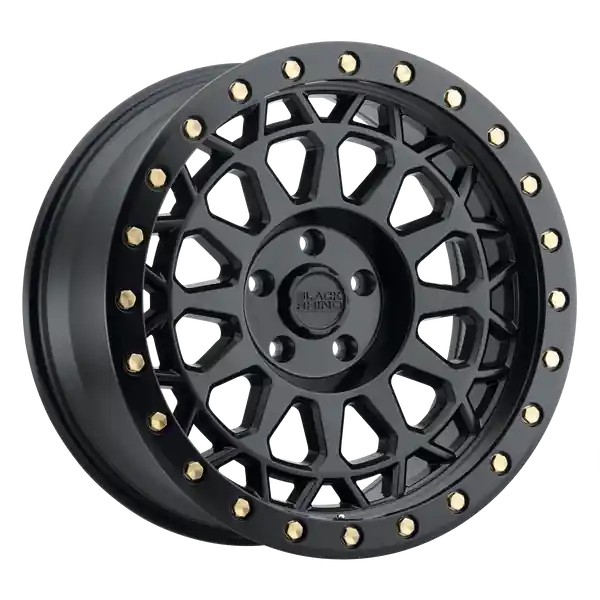 Black Rhino Primm 17x9 6x135 0 87.1 Matte Black W / Brass Bolts Promotion Saisonnière