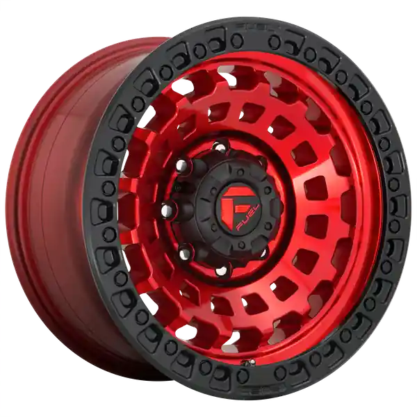Dernière Chance FUEL OFF-ROAD D632 ZEPHYR 17X9 8X170 -12 125.1 CANDY RED BLACK BEAD RING