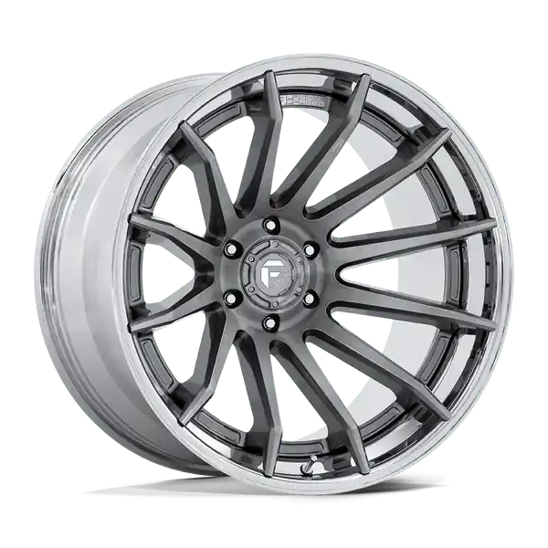 Fuel 1PC Fc403 Burn 24x12 6x135 -44 87.1 Platinum With Chrome Lip Paiement Sécurisé
