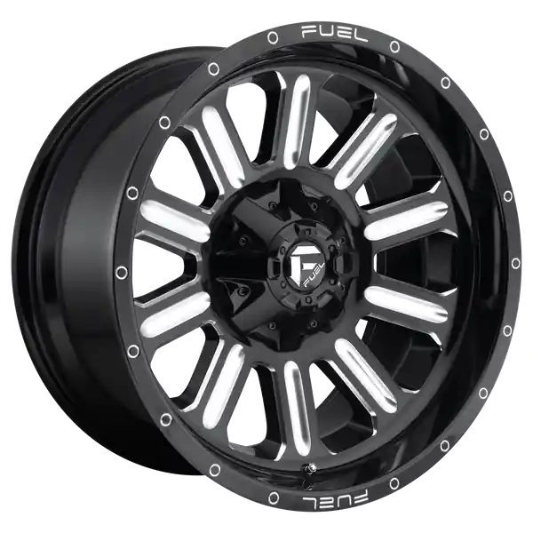 Édition Limitée FUEL OFF-ROAD D620 HARDLINE 18X9 8X165.1 1 125.1 GLOSS BLACK MILLED