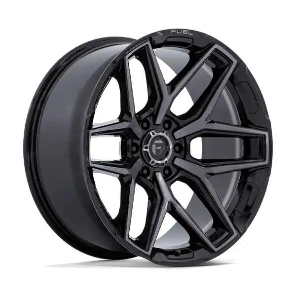 Fuel 1PC Flux 17x9 6x135 1 87.1 Gloss Black Brushed Face With Gray Tint Fait Main