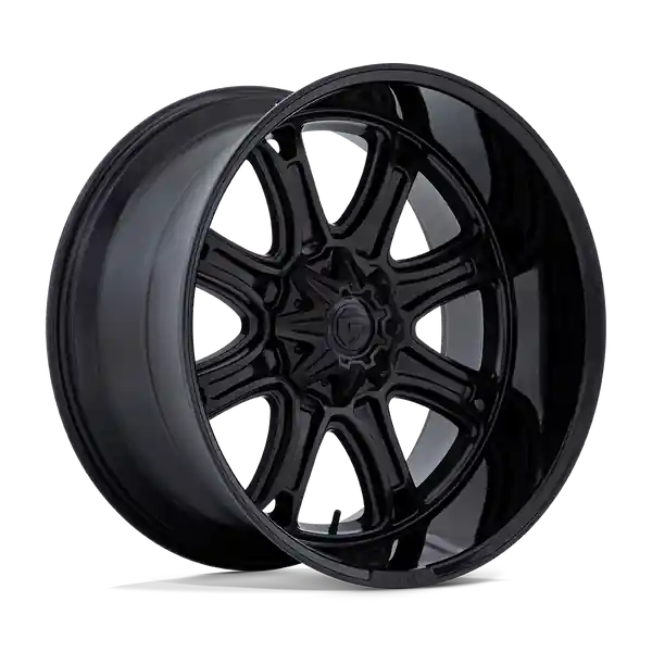 Prix Choc Fuel Off-Road Darkstar 20x9 5x127 / 5x139.7 1 87.1 Matte Black With Gloss Black Lip