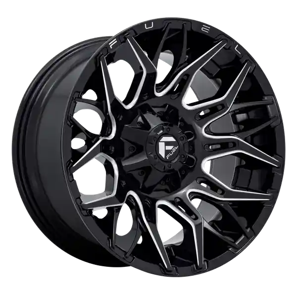 Commande En Gros FUEL OFF-ROAD D769 TWITCH 22X12 8X170 -44 125.1 GLOSSY BLACK MILLED