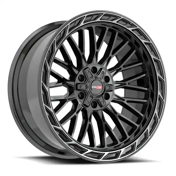 Vortek VRP-502BDCTR 20x9 5x127 / 5x139.7 12 78.1 Black Diamond Cut Ring W/ Dark Tint Remise