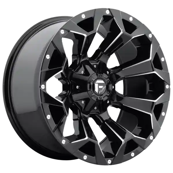 FUEL OFF-ROAD D576 ASSAULT 17X9 6X135 / 6X139.7 -12 106.1 GLOSS BLACK MILLED Offre Limitée