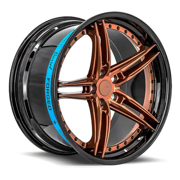 Vente Directe Sentali Barrel Forged SB3 19x9.5 5x120 25 72.6 Gloss Black Lip / Gloss Bronze Centre