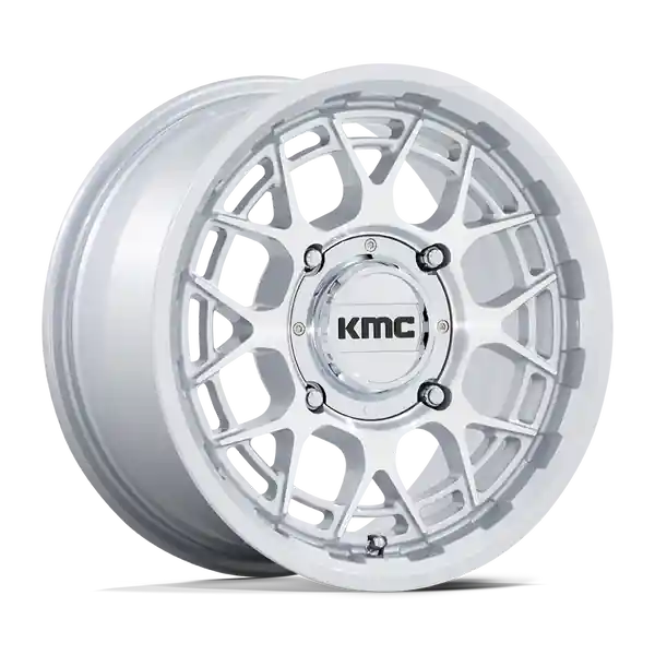 KMC Powersports Ks139 Technic UTV 15x7 5x114.3 38 72.56 Gloss Silver Machined Livraison Express