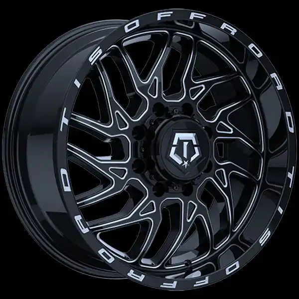 En Vogue TIS 544 22x12 8x165.1 -44 125.2 Gloss Black - Milled Edge
