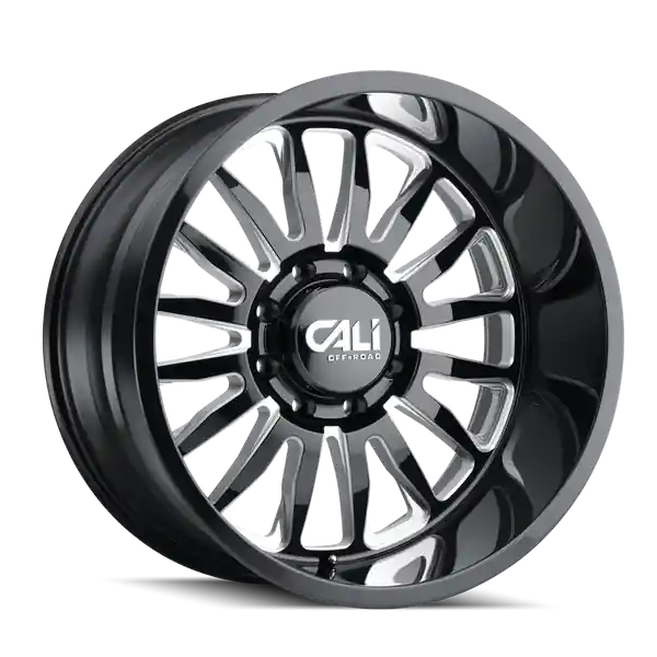 Premium Cali Off-road Summit 9110 20x10 8x180 -25 124.1 Gloss Black Milled