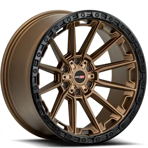 Vortek VRT-601MBR 18x9 6x135 / 6x139.7 -12 106.1 Matte Bronze Black Bead Ring Vente Flash