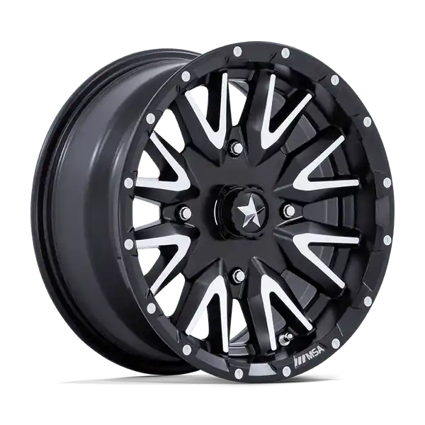 MSA Offroad Wheels M49 Creed 24x7 4x156 0 115.1 Matte Black Machined Retour Gratuit