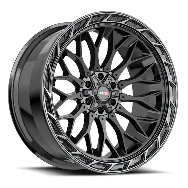 Vortek VRP-503BDCTR 24x11 6x135 / 6x139.7 -24 106.1 Black Diamond Cut Ring W/ Dark Tint Réduction