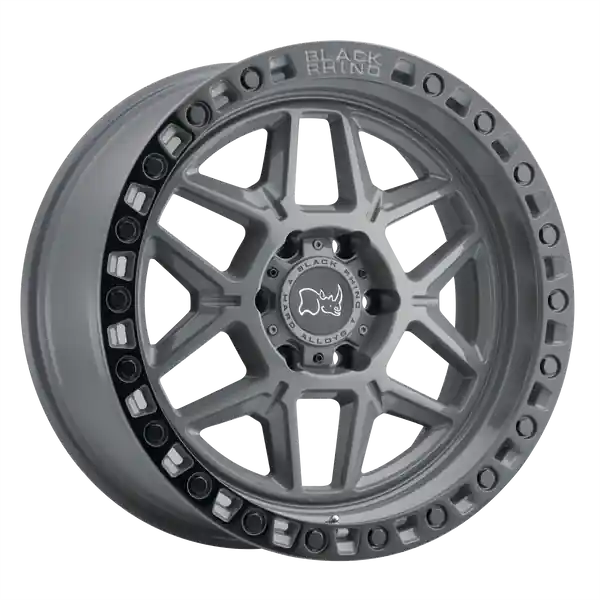 Black Rhino Kelso 17x9 6x135 0 87.1 Battleship Gray W / Black Ring Vente Flash