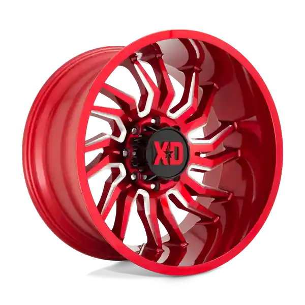 XD Wheels Xd858 Tension 22x12 8x165.1 -44 125.1 Candy Red Milled Prix Promo