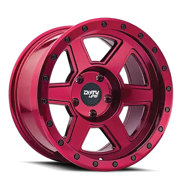 Dirty Life Compound 9315 17x9 5x127 -38 78.1 Gloss Crimson Candy Red Réduction