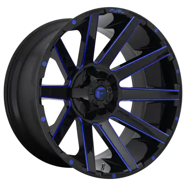 Bon Plan FUEL OFF-ROAD D644 CONTRA 20X10 5X139.7 / 5X150 -18 110.1 GLOSS BLACK BLUE TINTED CLEAR