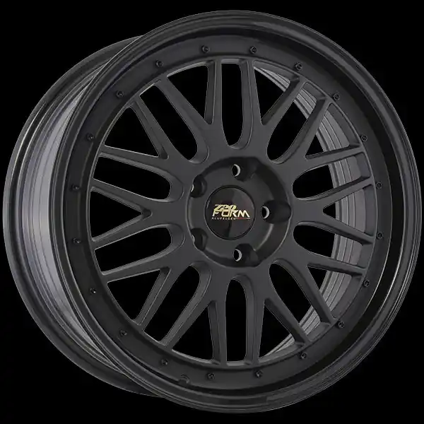Meilleur Choix 720 Form FF14 17x7.5 5x114.3 35 73.1 Satin Black - Gloss Black Lip