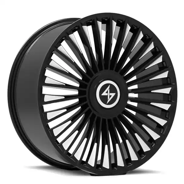 En Vogue Sentali Luxx Turbine 24x10 5x130 10 84.1 Gloss Black Milled Tips