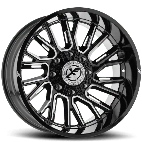 XF Offroad XF-230 20x10 5x127 / 5x139.7 -12 78.1 Gloss Black Milled Paiement Sécurisé