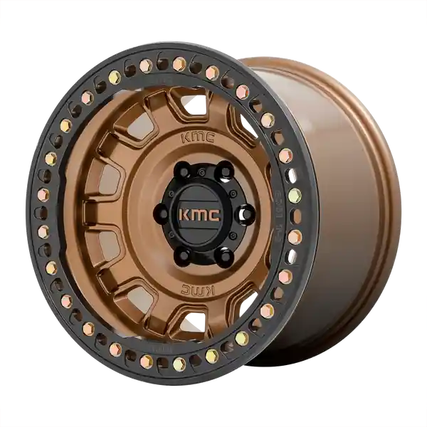 Vente Directe KMC Wheels Km236 Tank Beadlock 17x9 8x170 -38 125.1 Matte Bronze