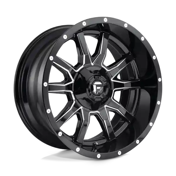 Haute Qualité Fuel 1PC D627 Vandal 20x9 5x139.7 / 5x150 1 110.1 Gloss Black Milled