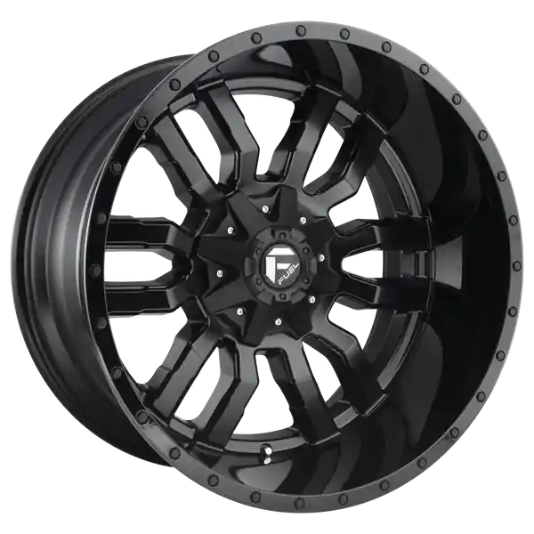Satisfait Ou Remboursé FUEL OFF-ROAD D596 SLEDGE 18X9 5X114.3 / 5X127 -12 78.1 MATTE BLACK GLOSS BLACK LIP
