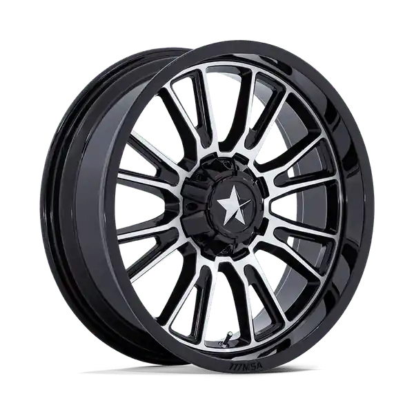 MSA Offroad Wheels M51 Thunderlips 15x7 5x114.3 10 72.56 Gloss Black Machined Dernier Modèle