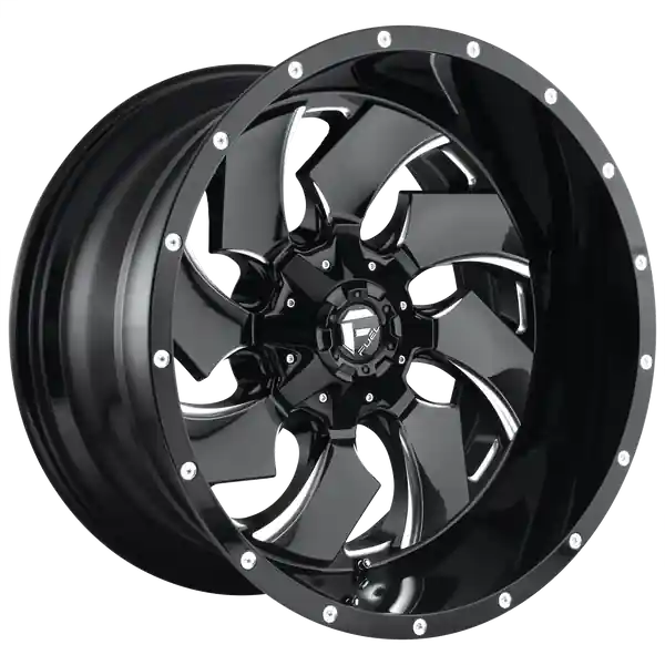 Certifié FUEL OFF-ROAD D574 CLEAVER 20X9 8X165.1 1 125.1 GLOSS BLACK MILLED