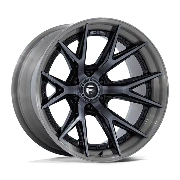 Fuel 1PC Fc402 Catalyst 22x12 6x135 -44 87.1 Gloss Black With Brushed Gray Tint Face & Lip Tendance