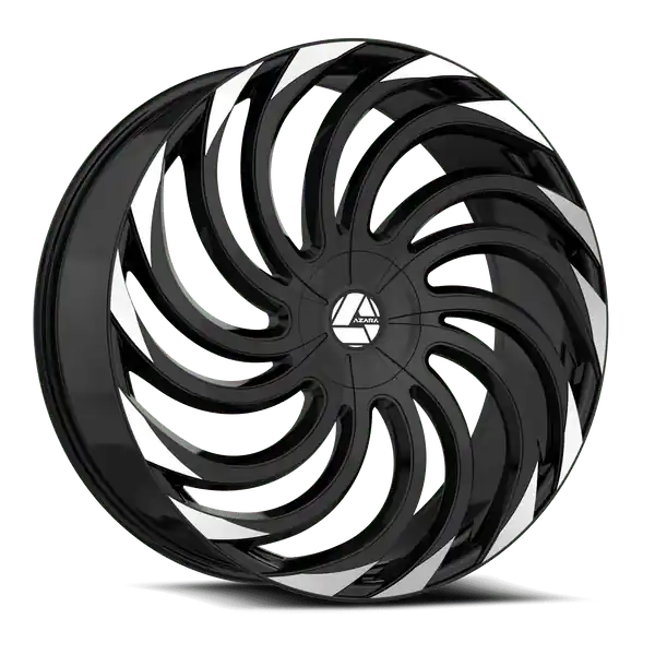 Réduction Azara AZA-534BM 22x8.5 5x112 / 5x114.3 38 74.1 Gloss Black Machined