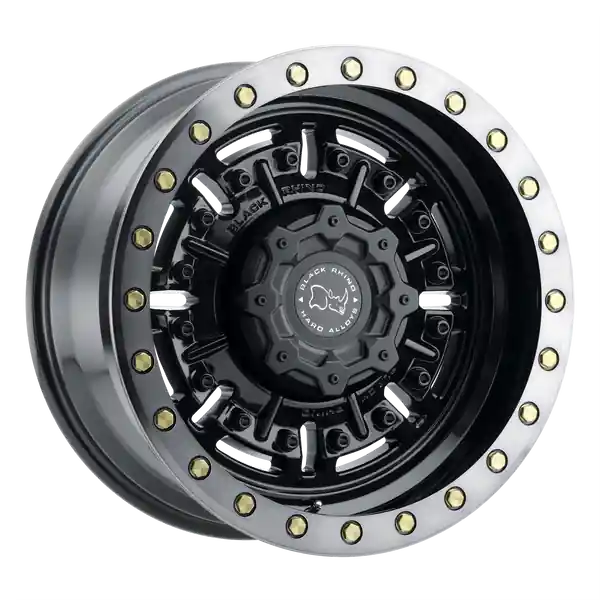 Produit De Marque Black Rhino Abrams 18x9.5 5x127 -18 71.5 Gloss Gun Black W / Machined Dark Tint