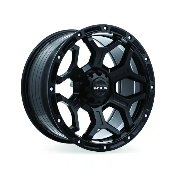 Authentique RTX Offroad Goliath 20x9 6x139.7 0 106.1 Satin Black With Milled Rivets