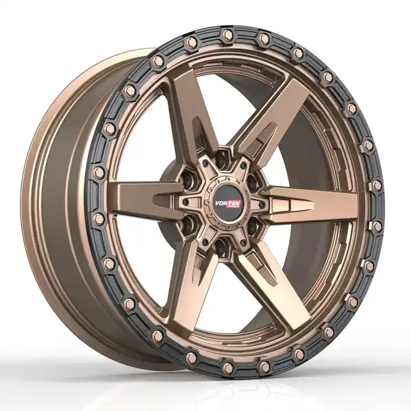 Vortek VRT-602MBR 18x9 6x135 / 6x139.7 -12 106.1 Matte Bronze Black Bead Ring Fait Main