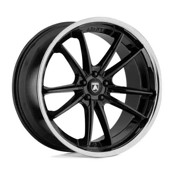 Asanti Black Abl-23 Sigma 20x9 5x112 25 72.6 Gloss Black Chrome Lip Nouvel Arrivage