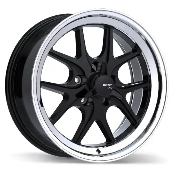 Acheter Direct Fast Wheels FC04v 17x8.0 5x120.65mm +0 70.3 Gloss Black With Machined Lip