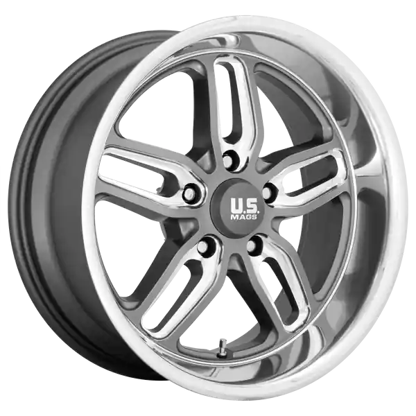 Us Mag 1pc U129 Cten 18x8 5x120.65 1 72.56 Matte Gun Metal Milled Livraison Mondiale