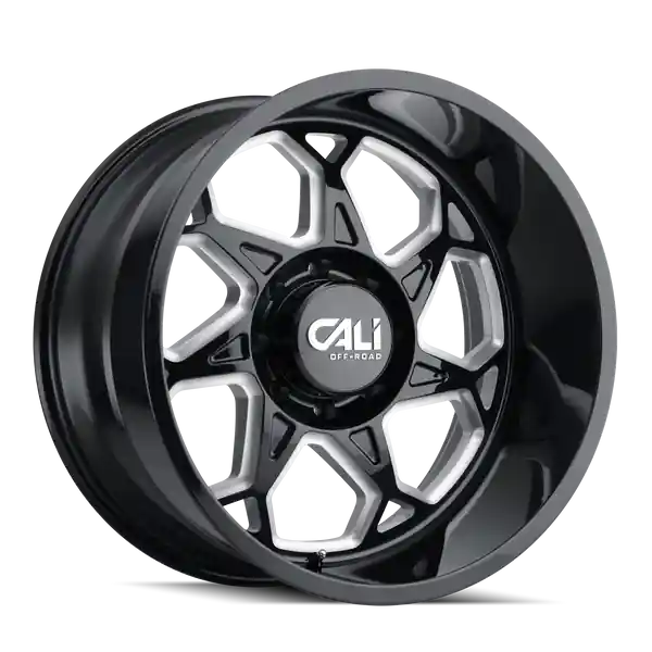Commande En Gros Cali Off-road Sevenfold 9111 20x10 8x170 -25 130.8 Gloss Black / milled Spokes