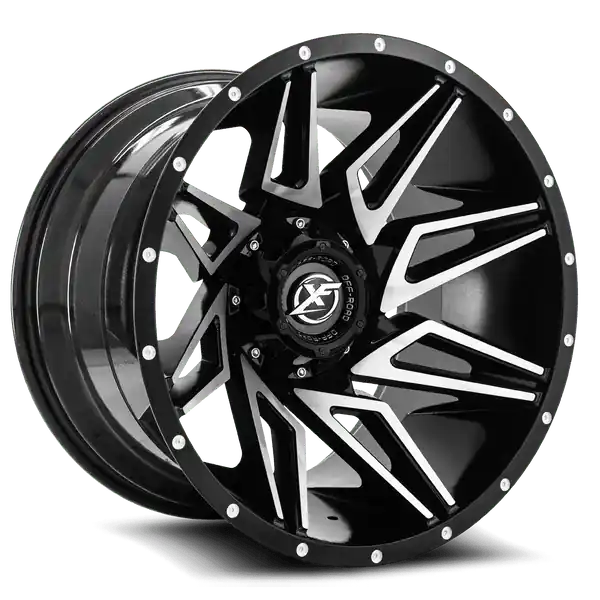 XF Offroad XF-218 20x9 8x165.1 / 8x170 0 125.2 Gloss Black Machined Top Qualité