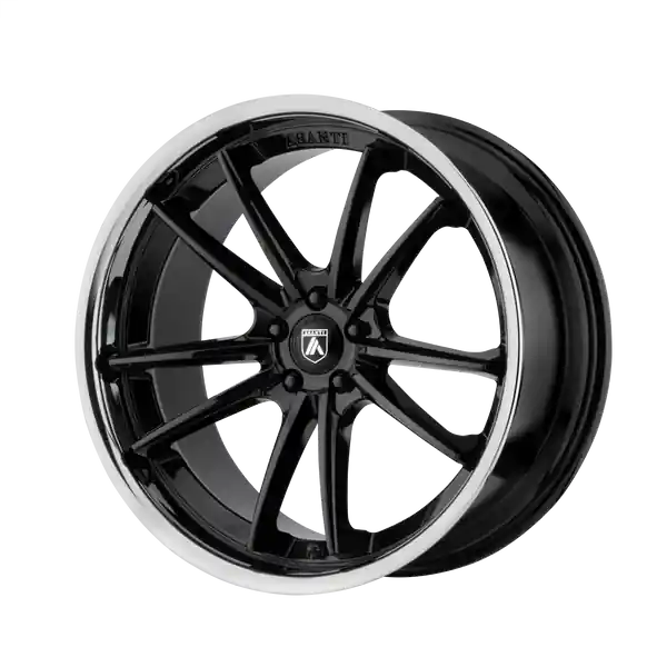 Asanti Wheels Black Label Abl-23 Sigma 22x10.5 5x112 35 72.56 Gloss Black Chrome Lip Dernière Chance
